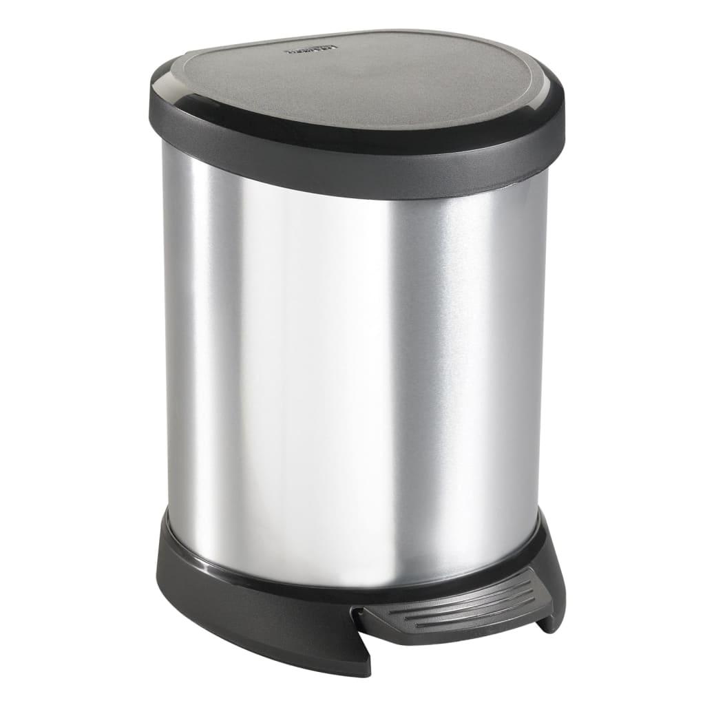 Curver Pedal Bin Deco Oval 5L Silver