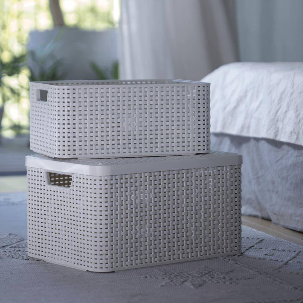 Curver Storage Box With Lid Style L 30L Creamy