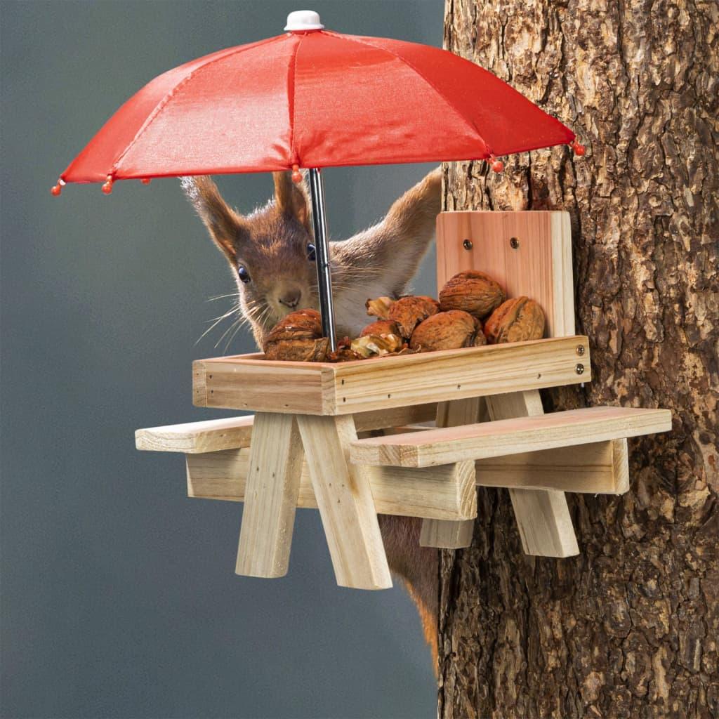 Hi Squirrel Feeder With Umbrella Beige