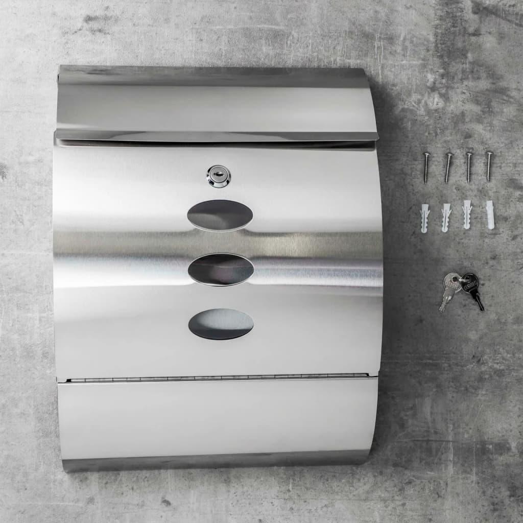 Hi Letter Box Stainless Steel 30X12X40 Cm