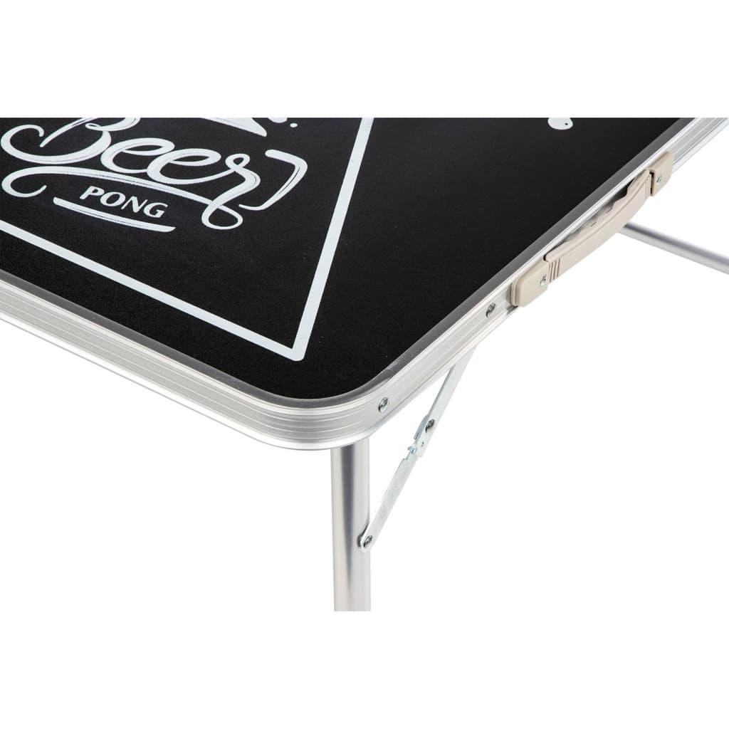 Hi Beer Pong Folding Table Height Adjustable Black