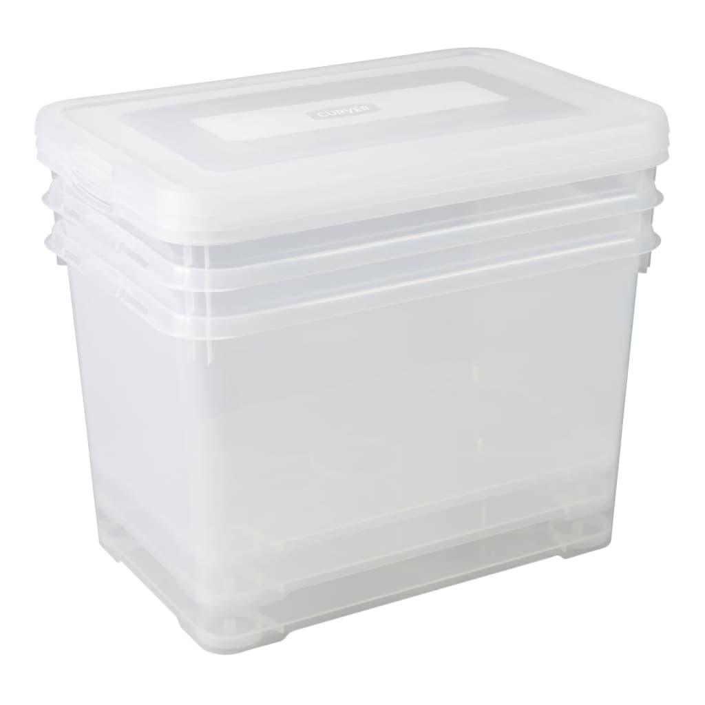 Curver Storage Boxes Set Handy 3X25L Transparent