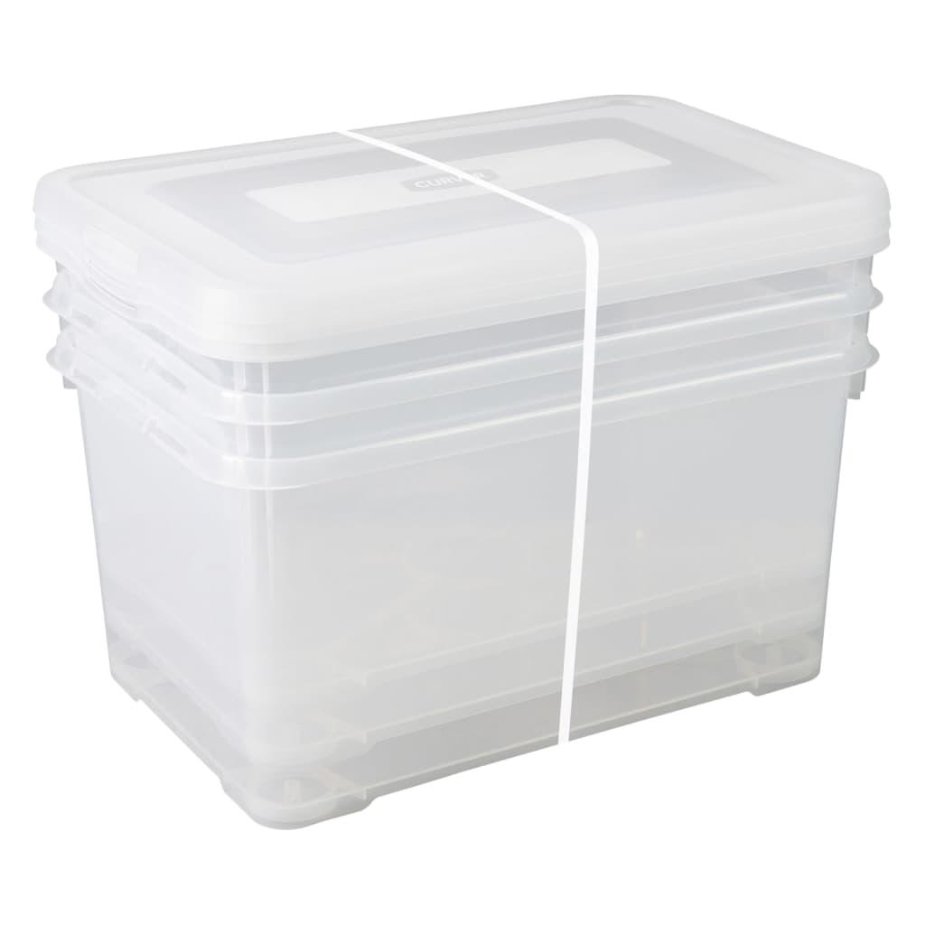 Curver Storage Boxes Set Handy 3X25L Transparent