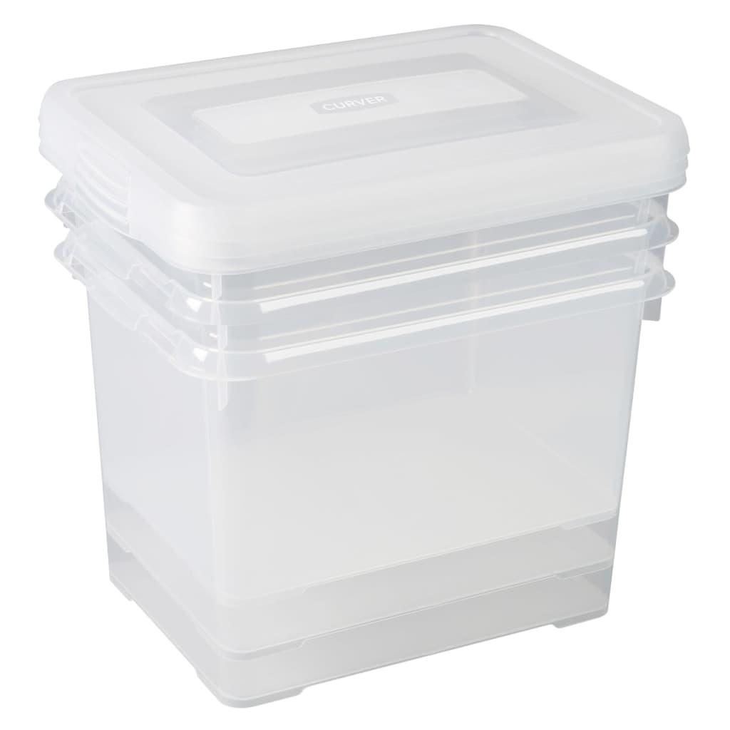 Curver Storage Boxes Set Handy 3X25L Transparent