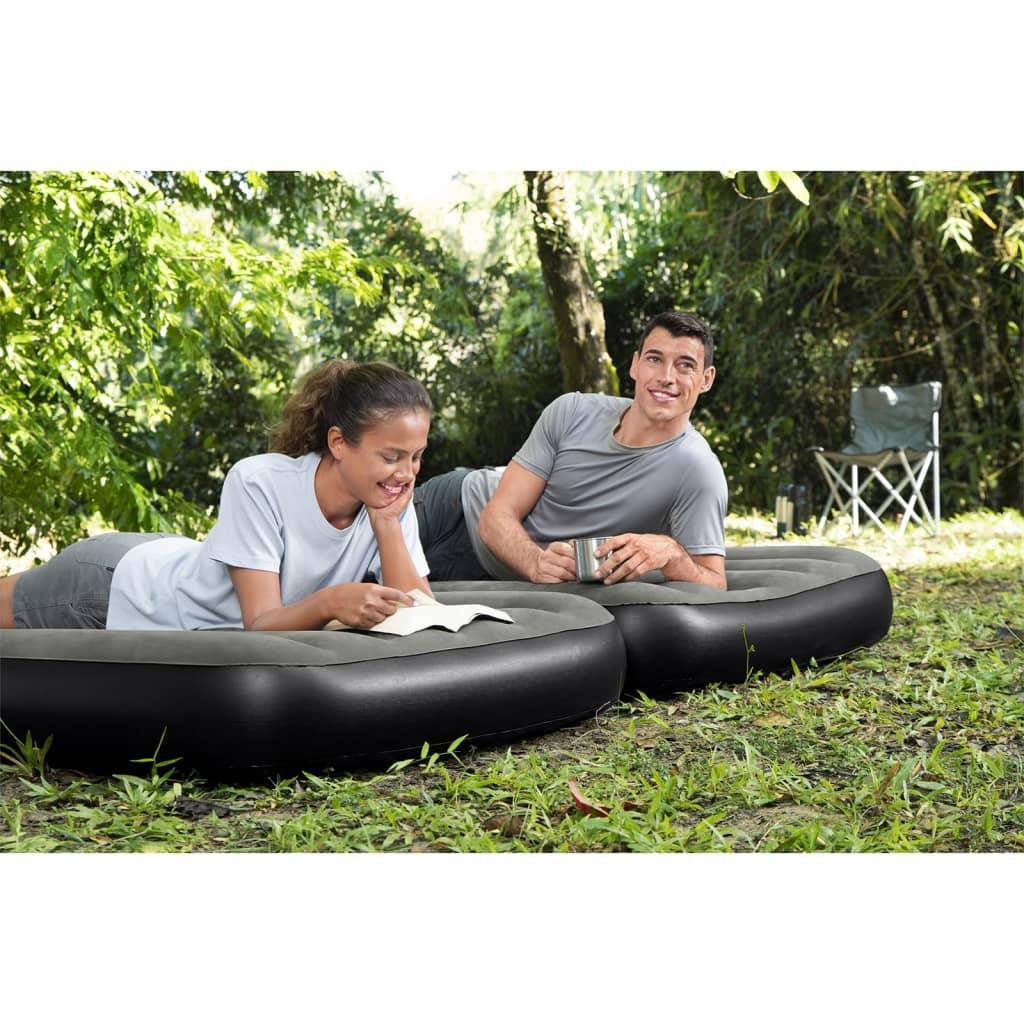 Bestway 3-In-1 Inflatable Airbed Black And Grey 188X99X25 Cm