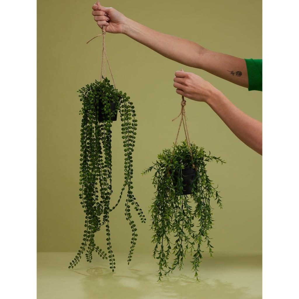 Emerald Artificial Hanging Bush In Pot 50 Cm