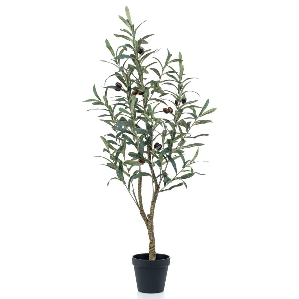 Emerald Artificial Olive Tree In Plastic Pot