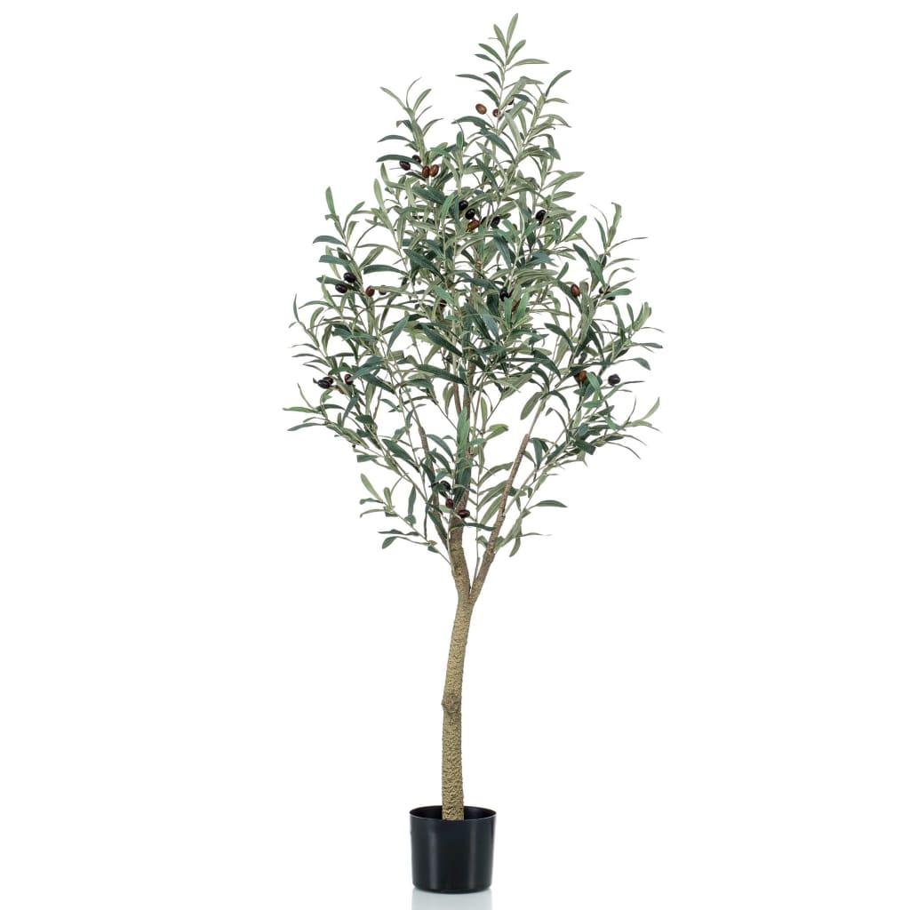 Emerald Artificial Olive Tree In Plastic Pot