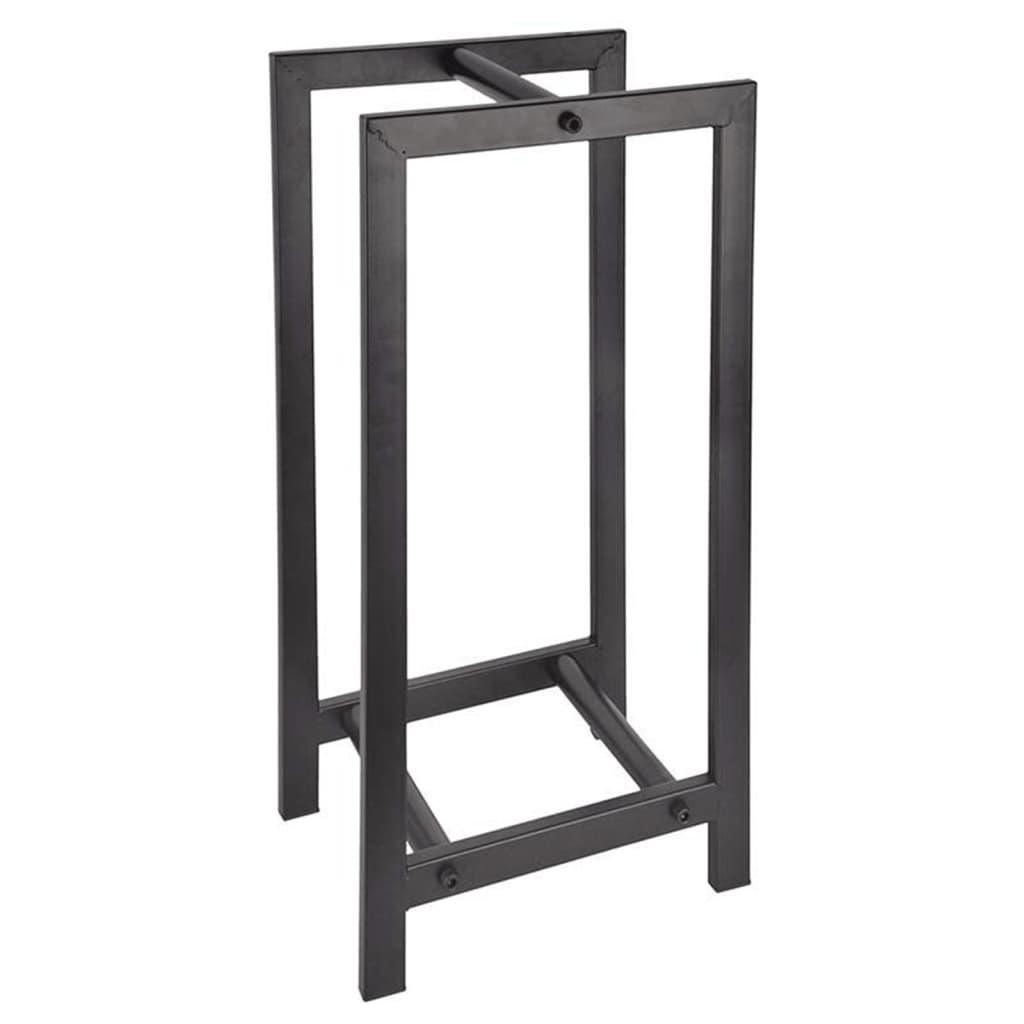 Esschert Design Wood Storage Rack And Carrier Black