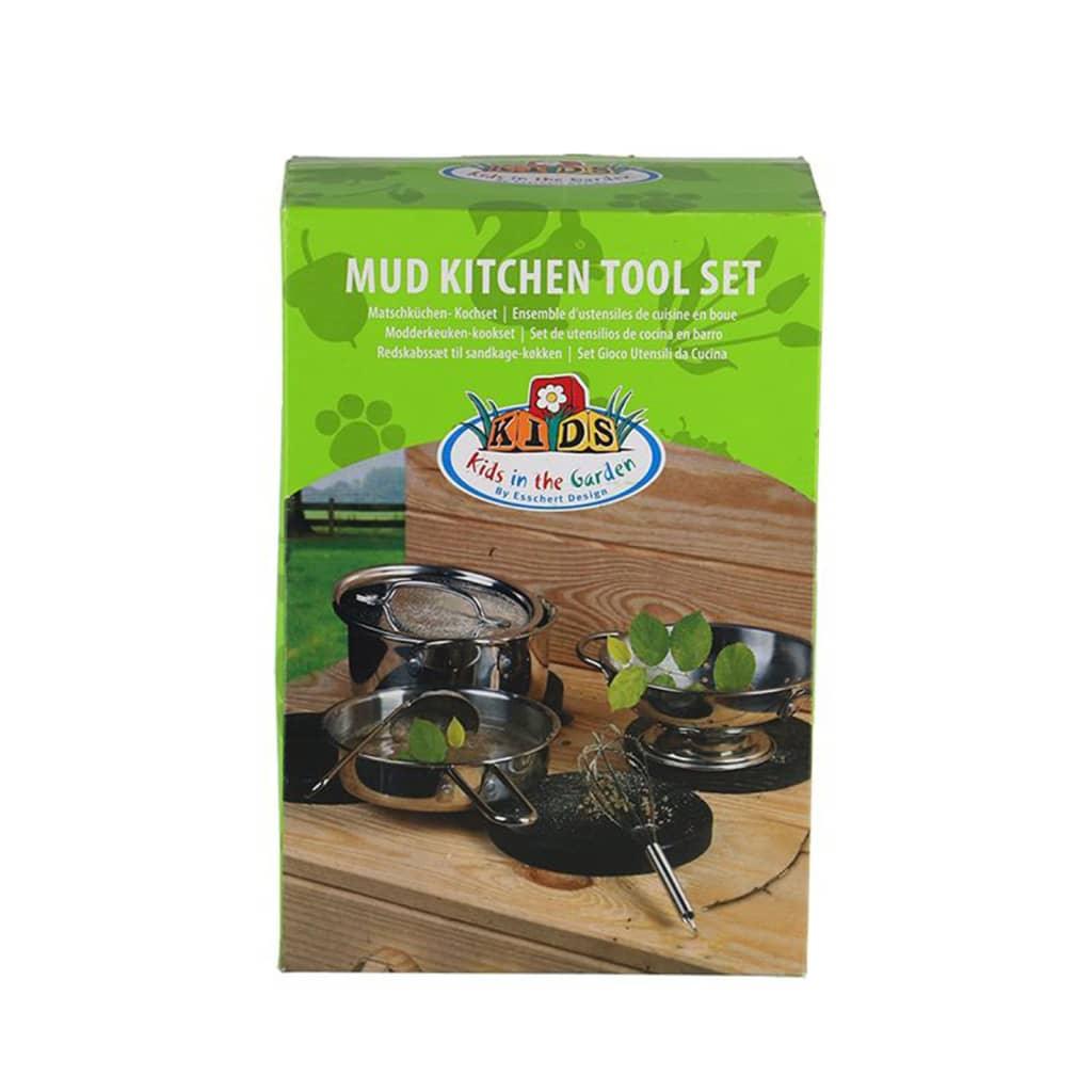 Esschert Design 6 Piece Play Tool Set For Mud Kitchen Stainless Steel