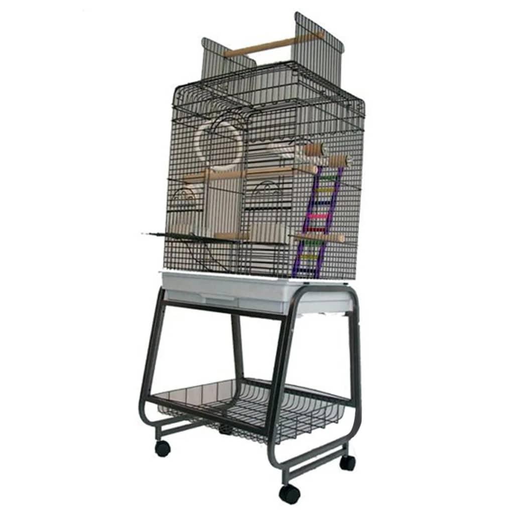 Trendyproduct.co.uk Strong Parrot Cage Villa Aurelia Silverstone Grey 56X43X154 Cm 93025 Strong Animals & Pet Supplies Animals & Pet Supplies > Pet Supplies > Bird Supplies > Bird Cages & Stands Bird Cages & Stands Bird Supplies Grey parcel Pet Supplies Strong