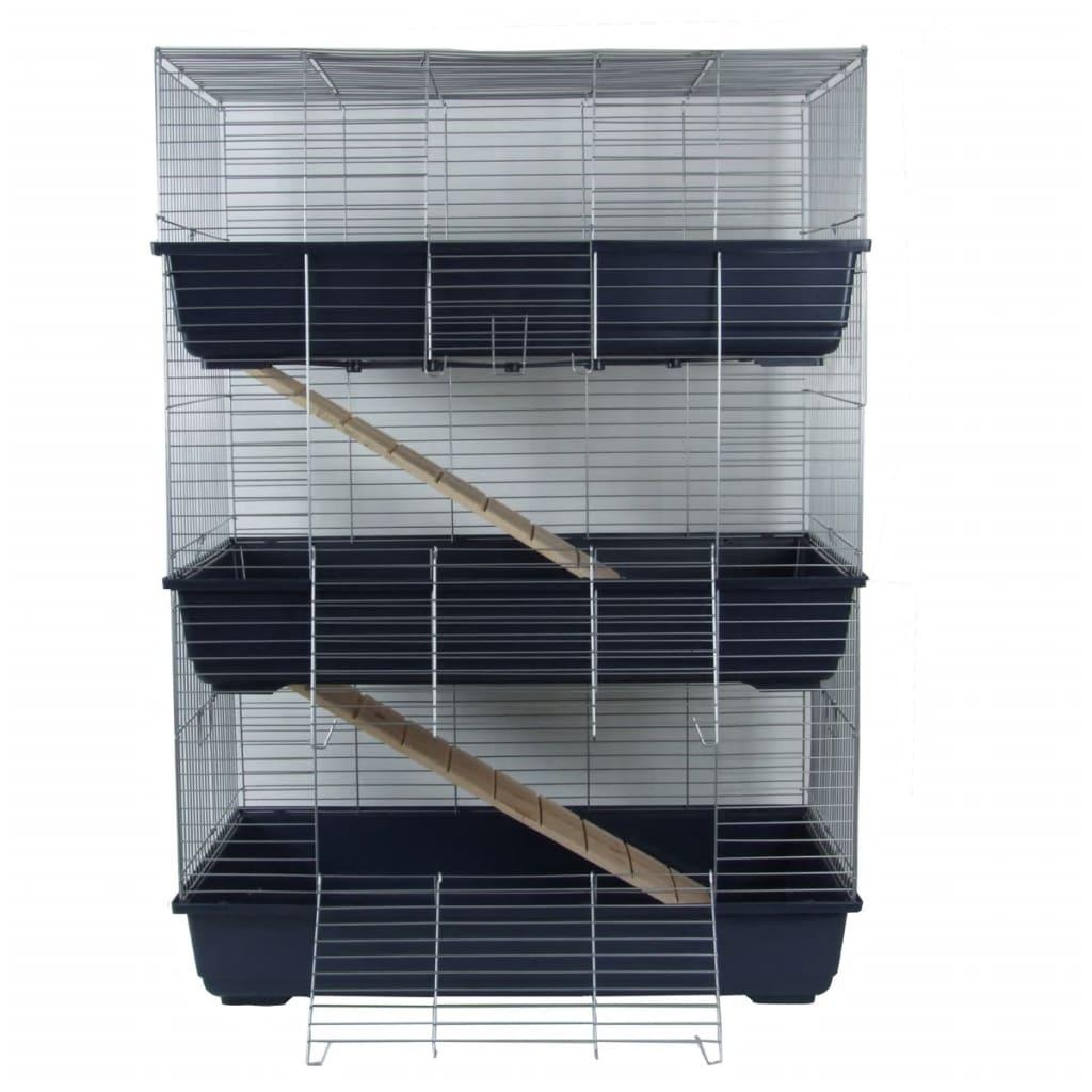 @Pet 3-Layer Rabbit Cage Blue 80X44X120 Cm 25034