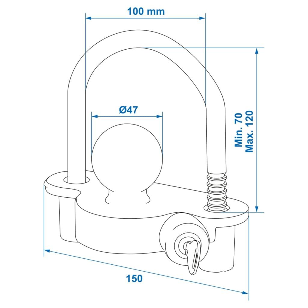 Proplus Coupling Hitch Lock With Lock Cylinder 341329