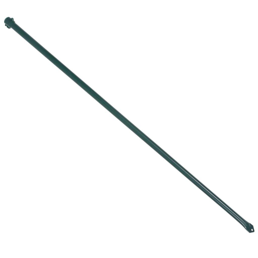 Garden Posts 10 Pcs Metal Green