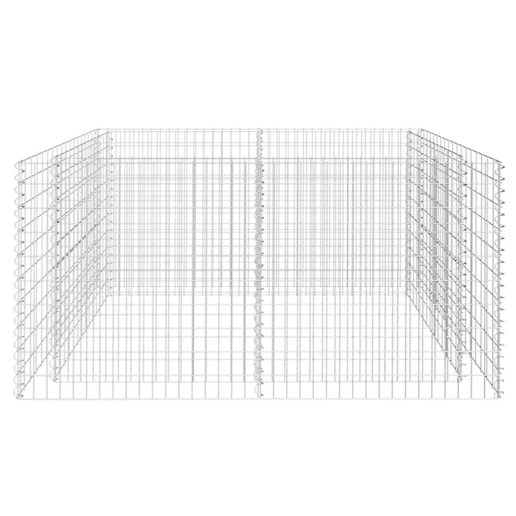 Gabion Raised Bed Steel 180X90X100 Cm Silver