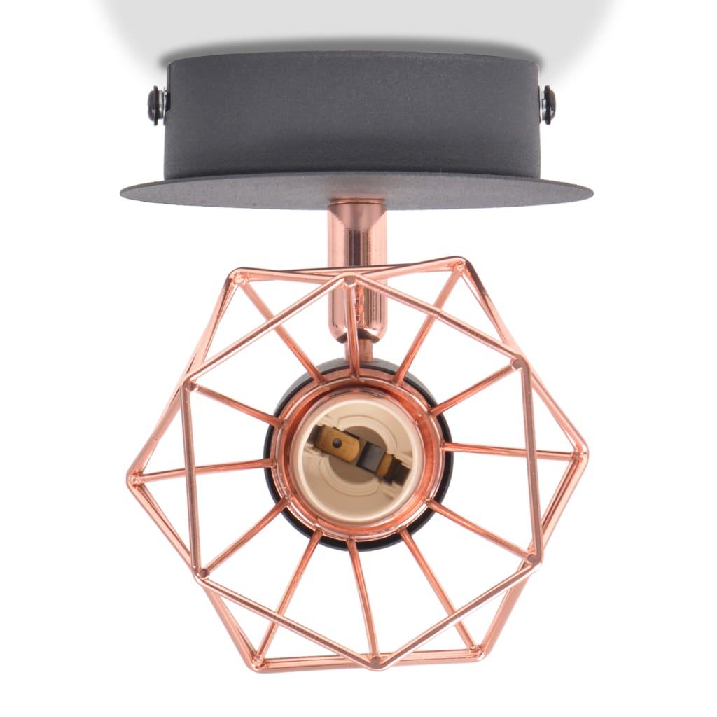 Wall Lamp 2 Pcs E14 Black And Copper