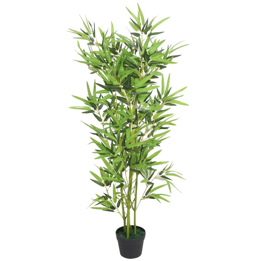 Artificial Bamboo Plant With Pot Green