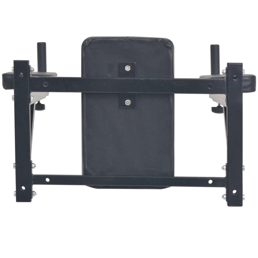 Wall-Mounted Fitness Dip Station Black