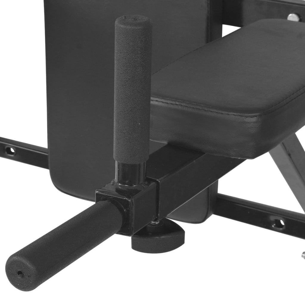 Wall-Mounted Fitness Dip Station Black