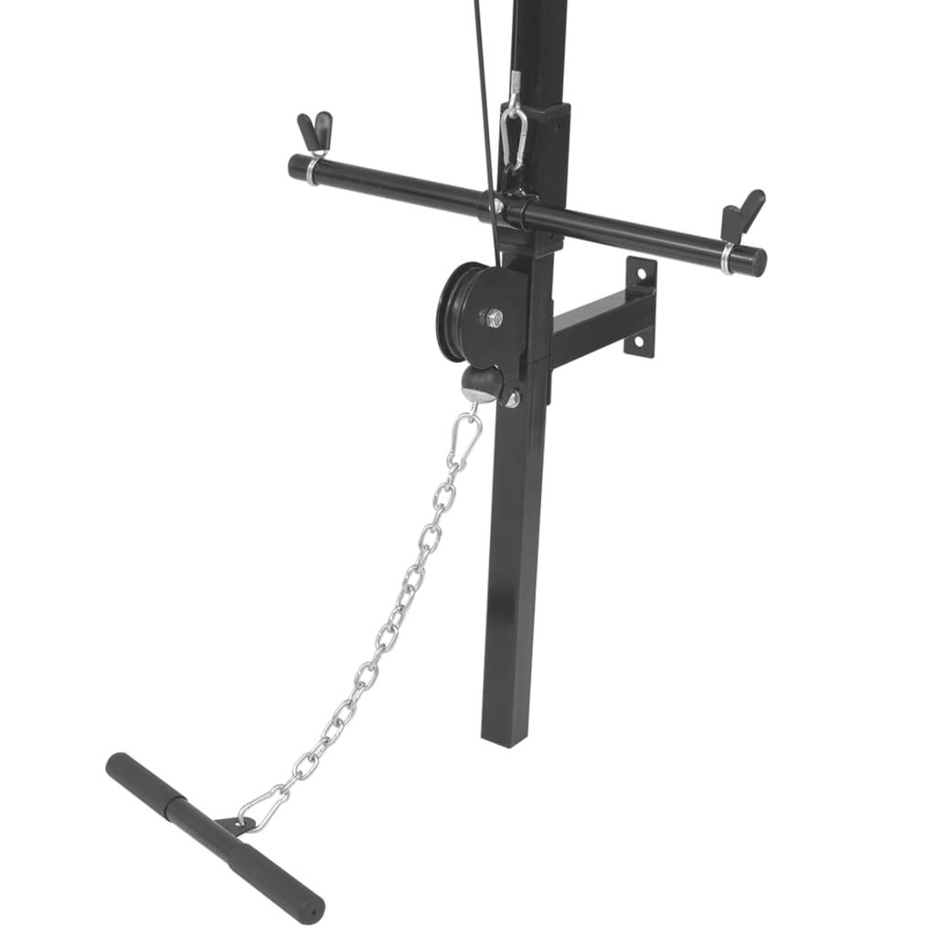 Wall-Mounted Home Gym With 2 Pulleys