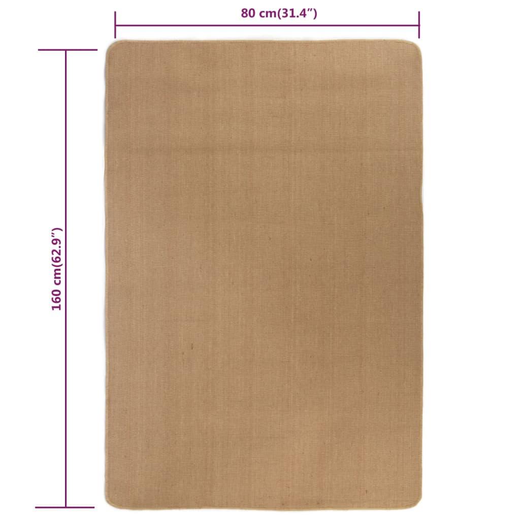 Area Rug Jute With Latex Backing Natural