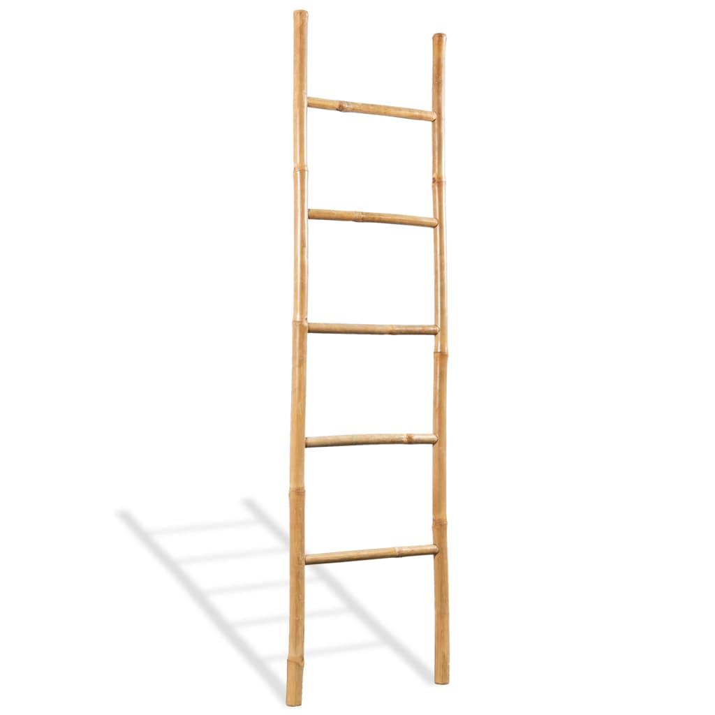 Towel Ladder With 5 Rungs Bamboo