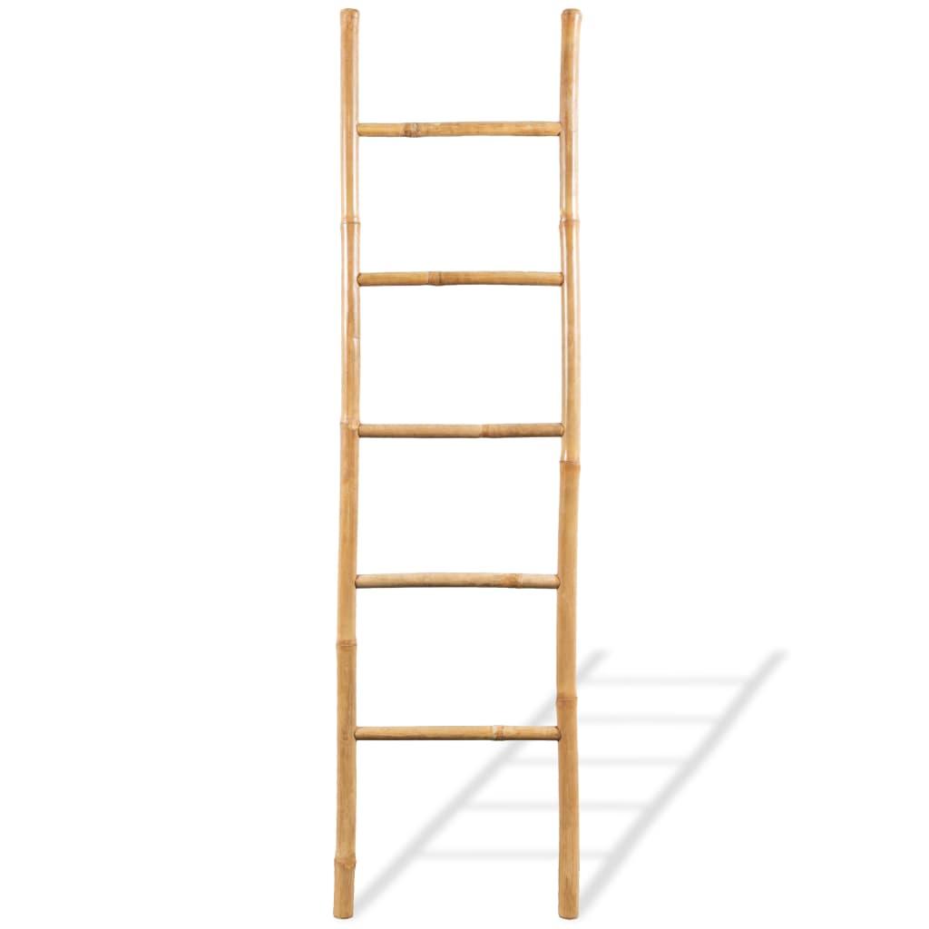 Towel Ladder With 5 Rungs Bamboo