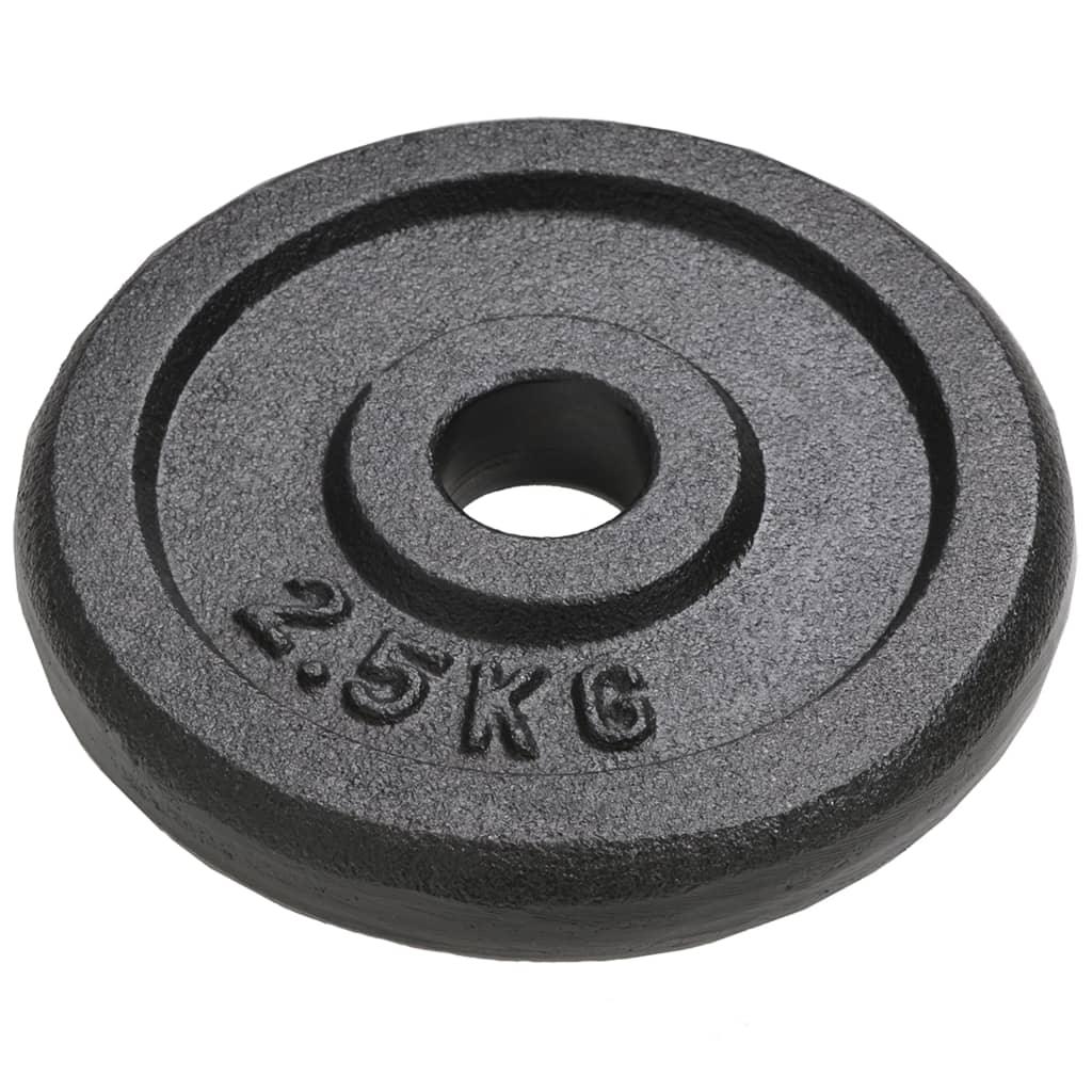 Weight Plates 8 Pcs 8X2.5 Kg Cast Iron