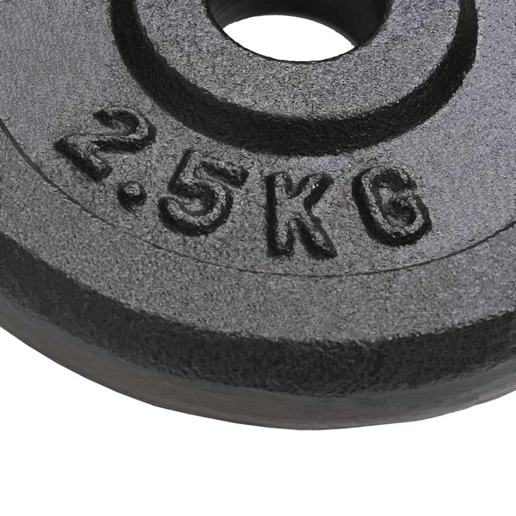 Weight Plates 8 Pcs 8X2.5 Kg Cast Iron