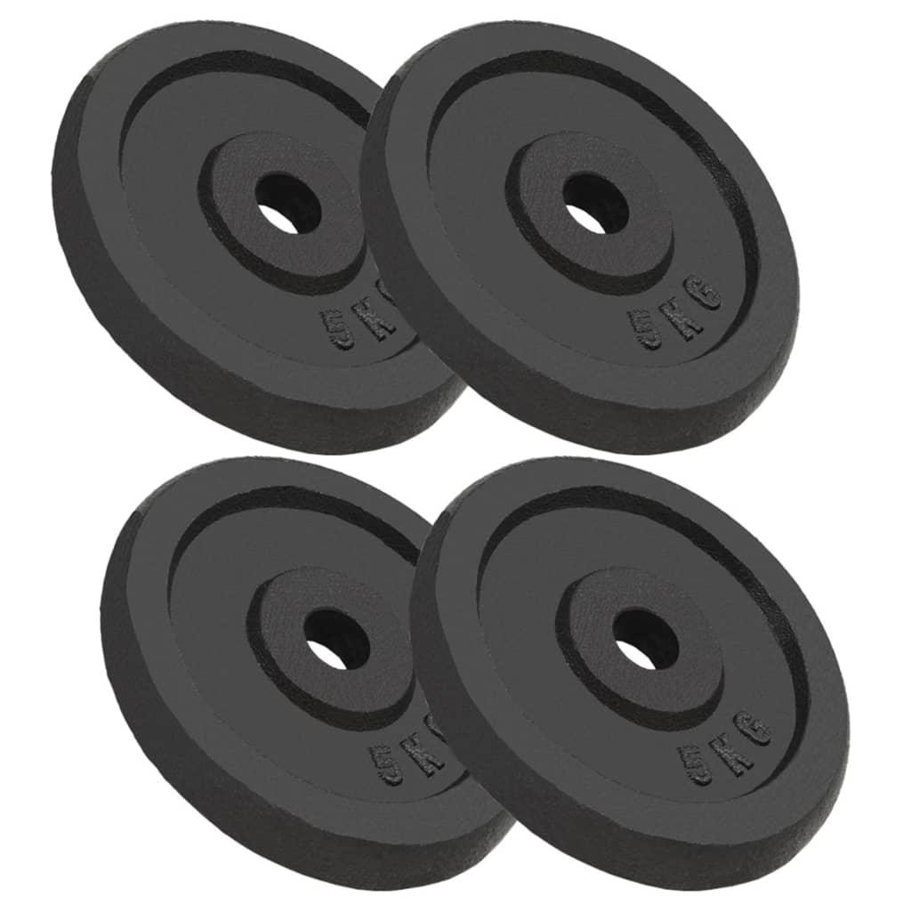 Weight Plates 8 Pcs 8X2.5 Kg Cast Iron