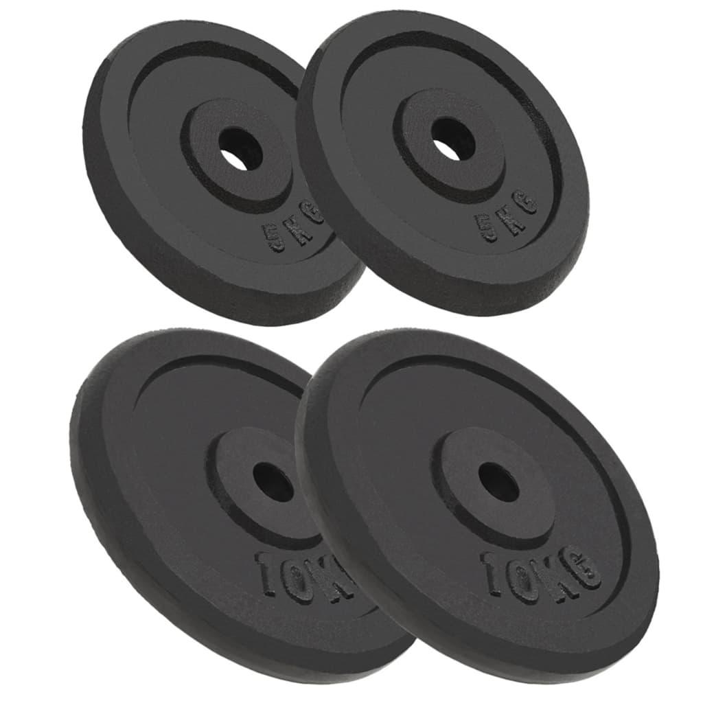 Weight Plates 8 Pcs 8X2.5 Kg Cast Iron