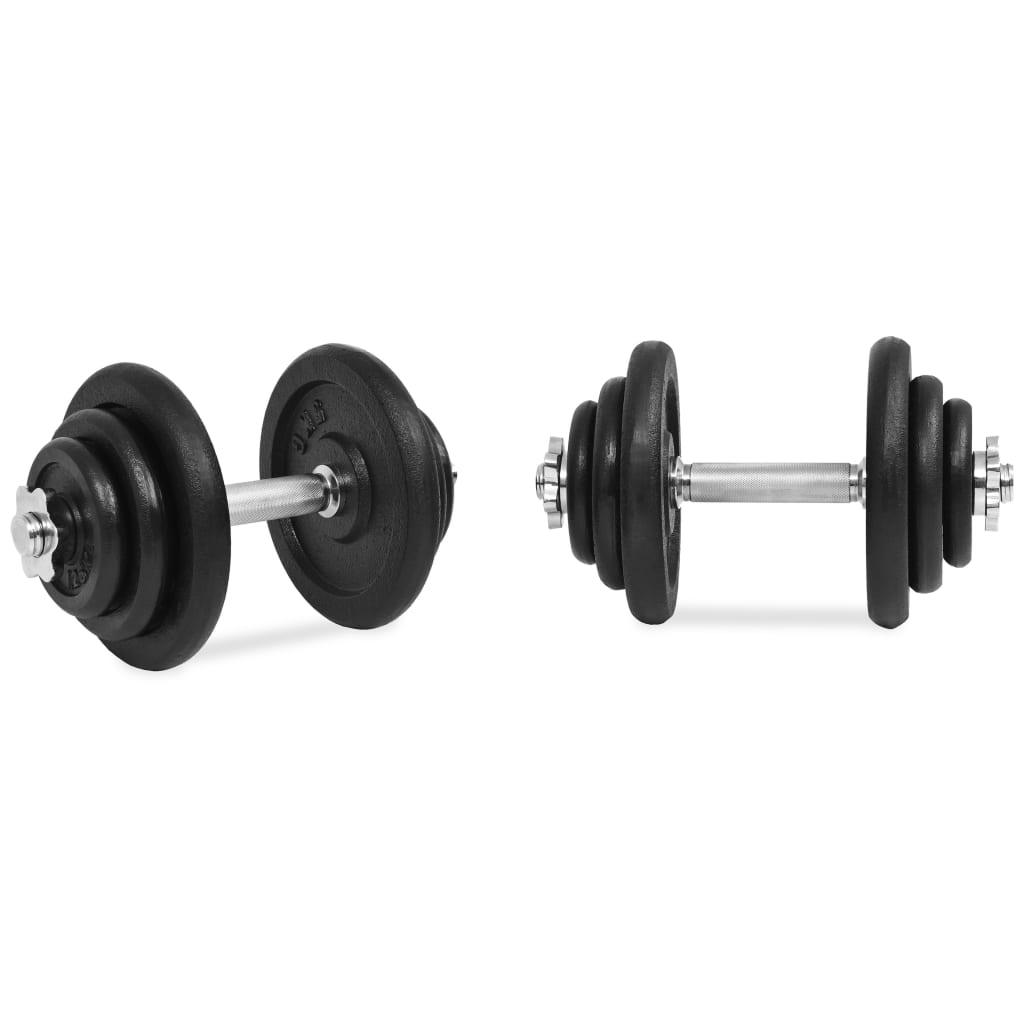 18 Piece Dumbbell Set 40 Kg Cast Iron