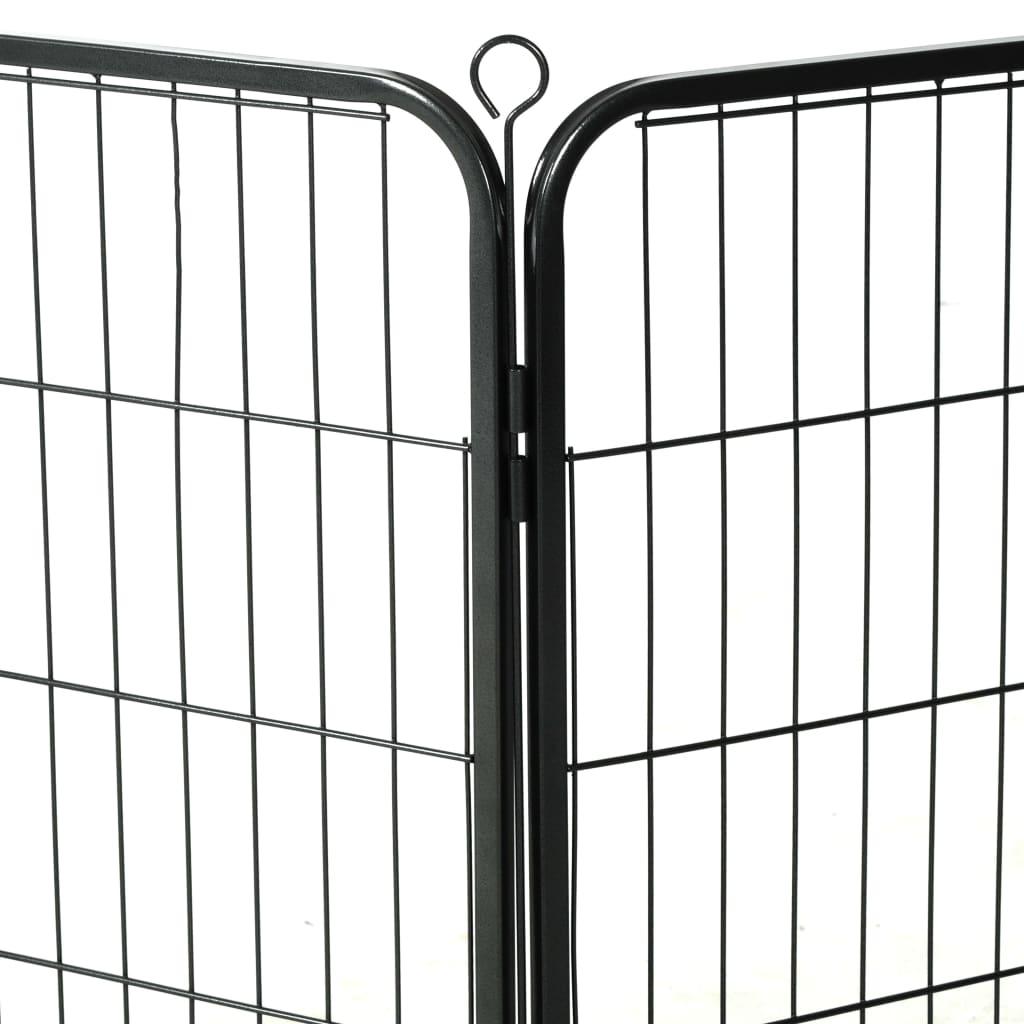 Trendyproduct.co.uk Dog Playpen 8 Panels Steel Black vidaXL Animals & Pet Supplies Animals & Pet Supplies > Pet Supplies > Dog Supplies > Dog Kennels & Runs Black Dog Kennels & Runs Dog Supplies parcel Pet Supplies vidaXL