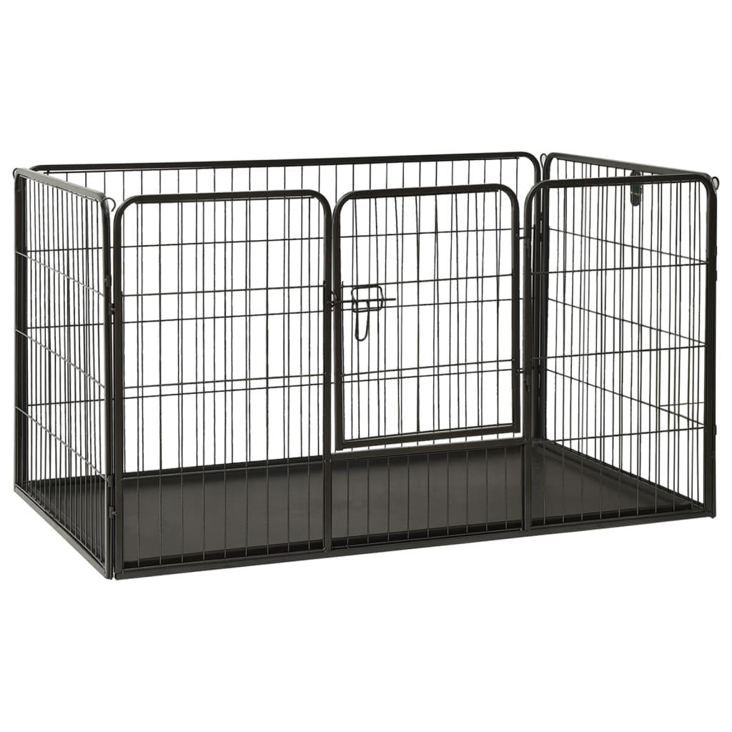 Puppy Playpen Steel 123X77.5X74.5 Cm