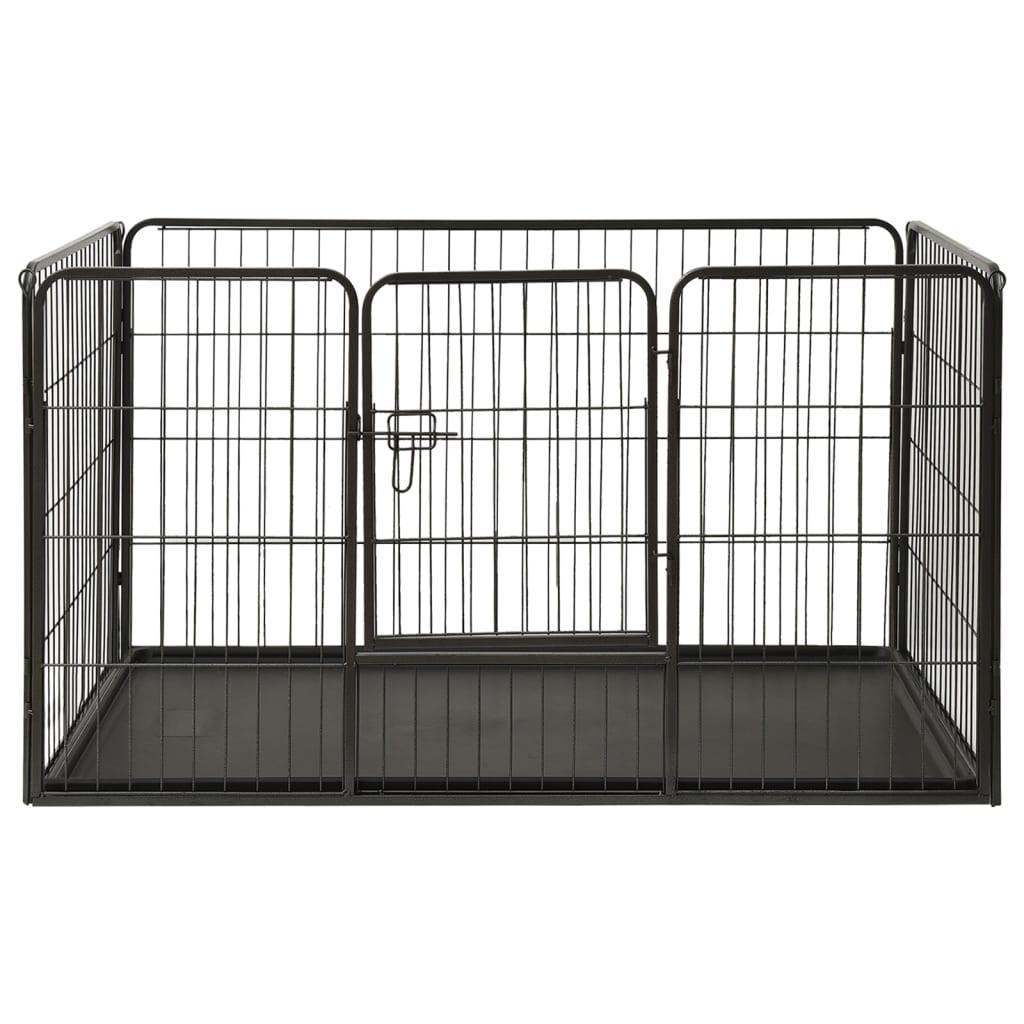 Puppy Playpen Steel 123X77.5X74.5 Cm