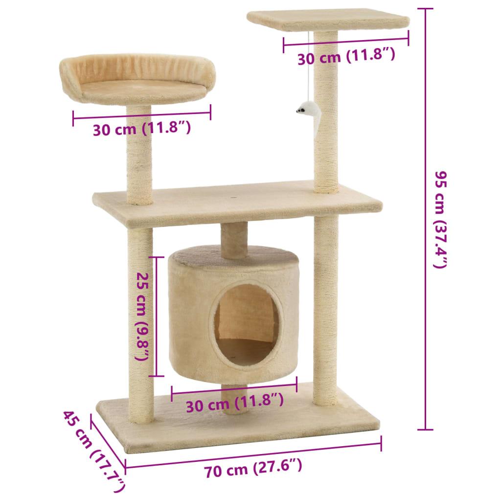 Cat Tree With Sisal Scratching Posts