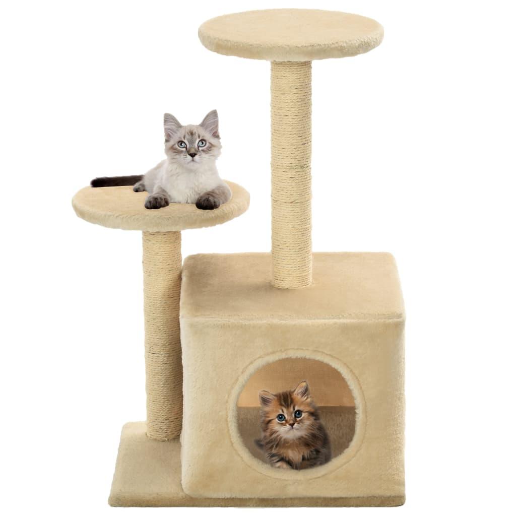 Trendyproduct.co.uk Cat Tree With Sisal Scratching Posts vidaXL Animals & Pet Supplies Animals & Pet Supplies > Pet Supplies > Cat Supplies > Cat Furniture Beige Cat Furniture Cat Supplies parcel Pet Supplies vidaXL