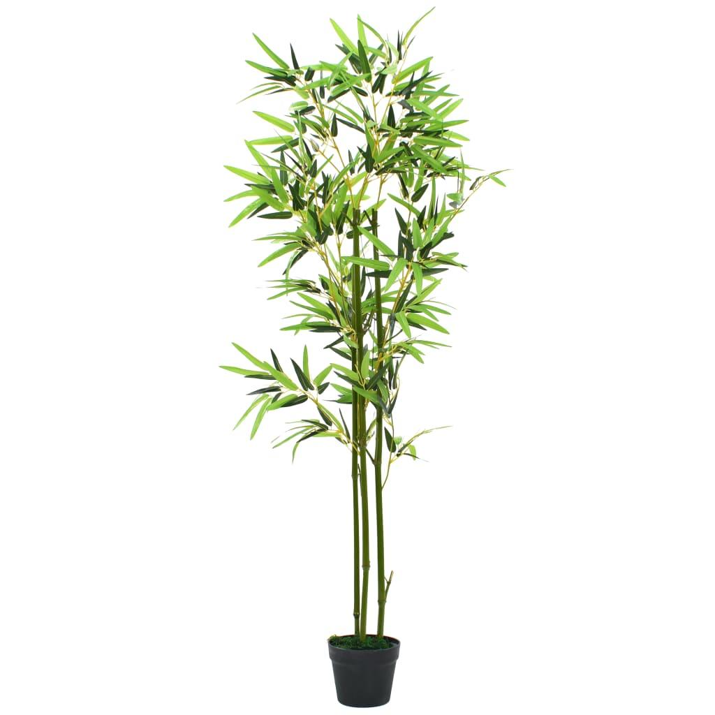 Artificial Bamboo Plant With Pot Green