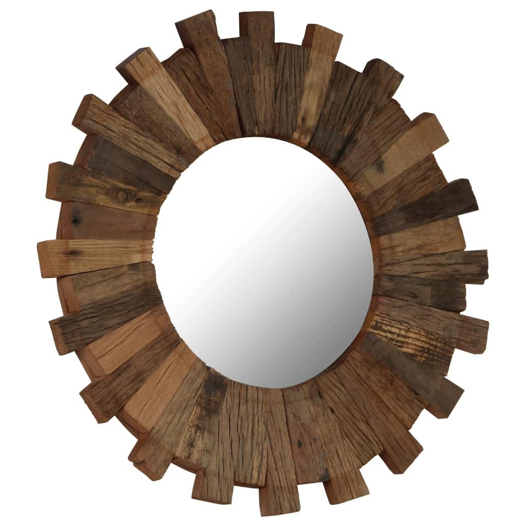 Wall Mirror Solid Reclaimed Wood 70 Cm