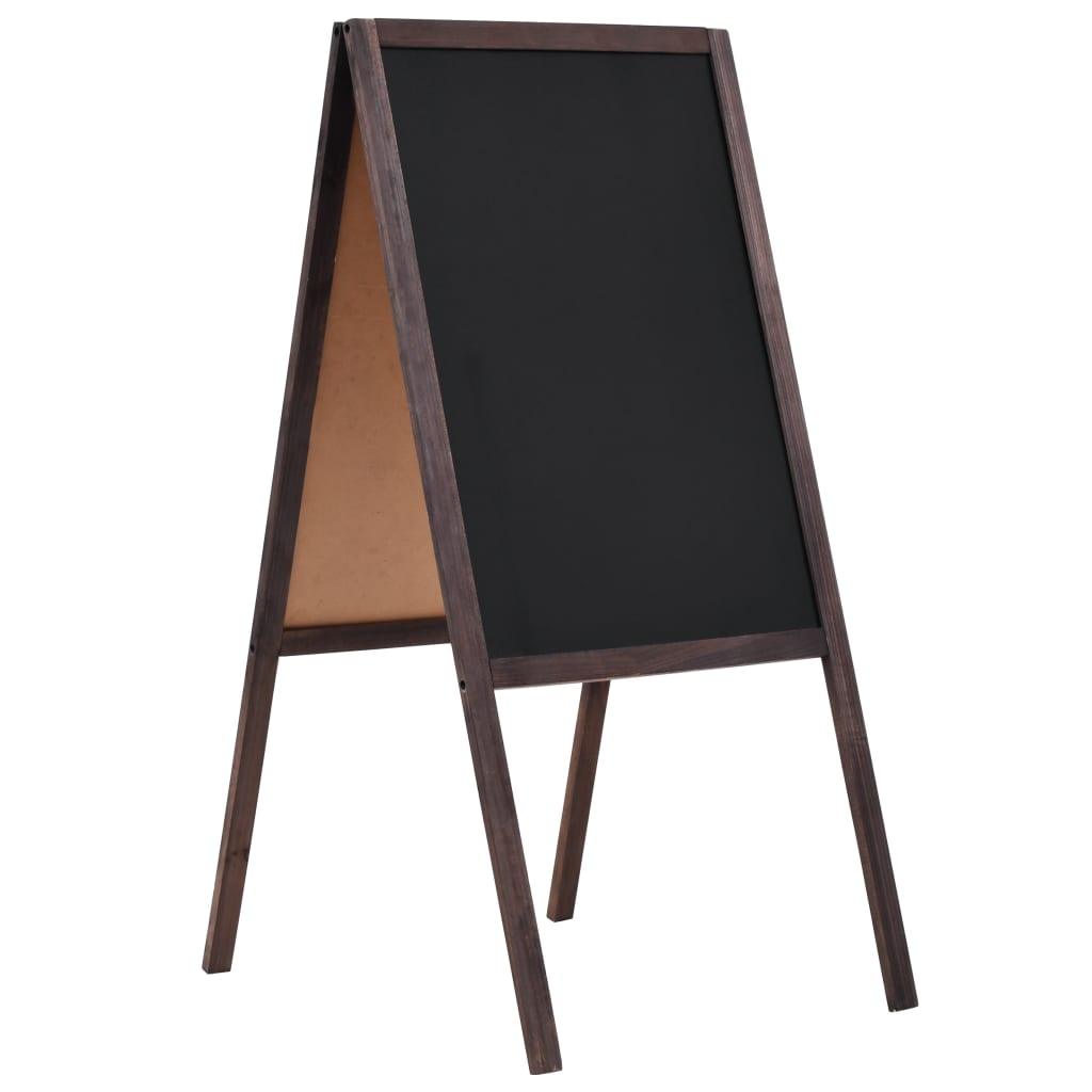 Double-Sided Blackboard Cedar Wood Free Standing