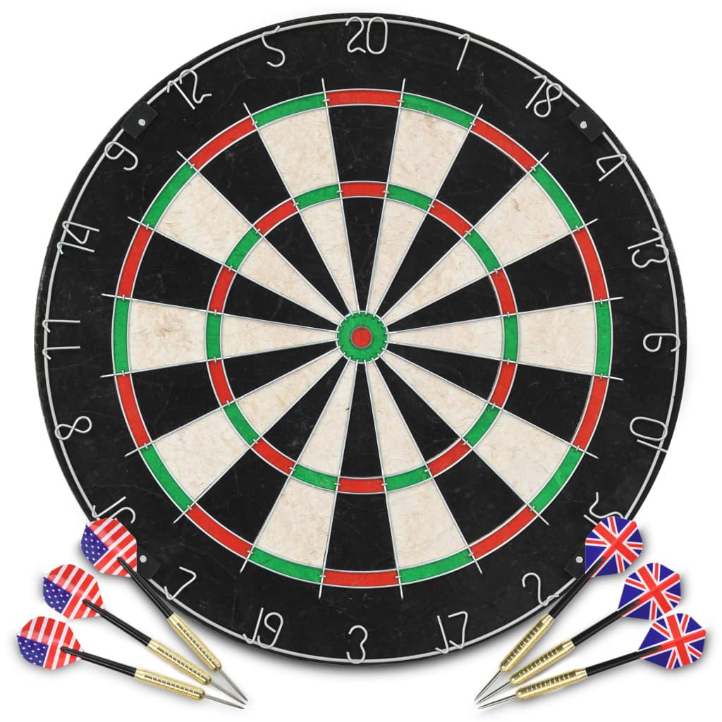 Professional Dart Set With Dartboard Sisal Steel