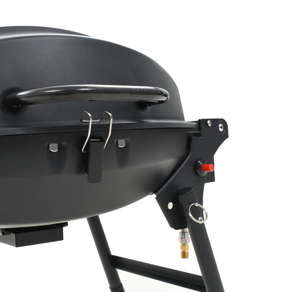 Portable Gas Bbq Grill With Cooking Zone Black