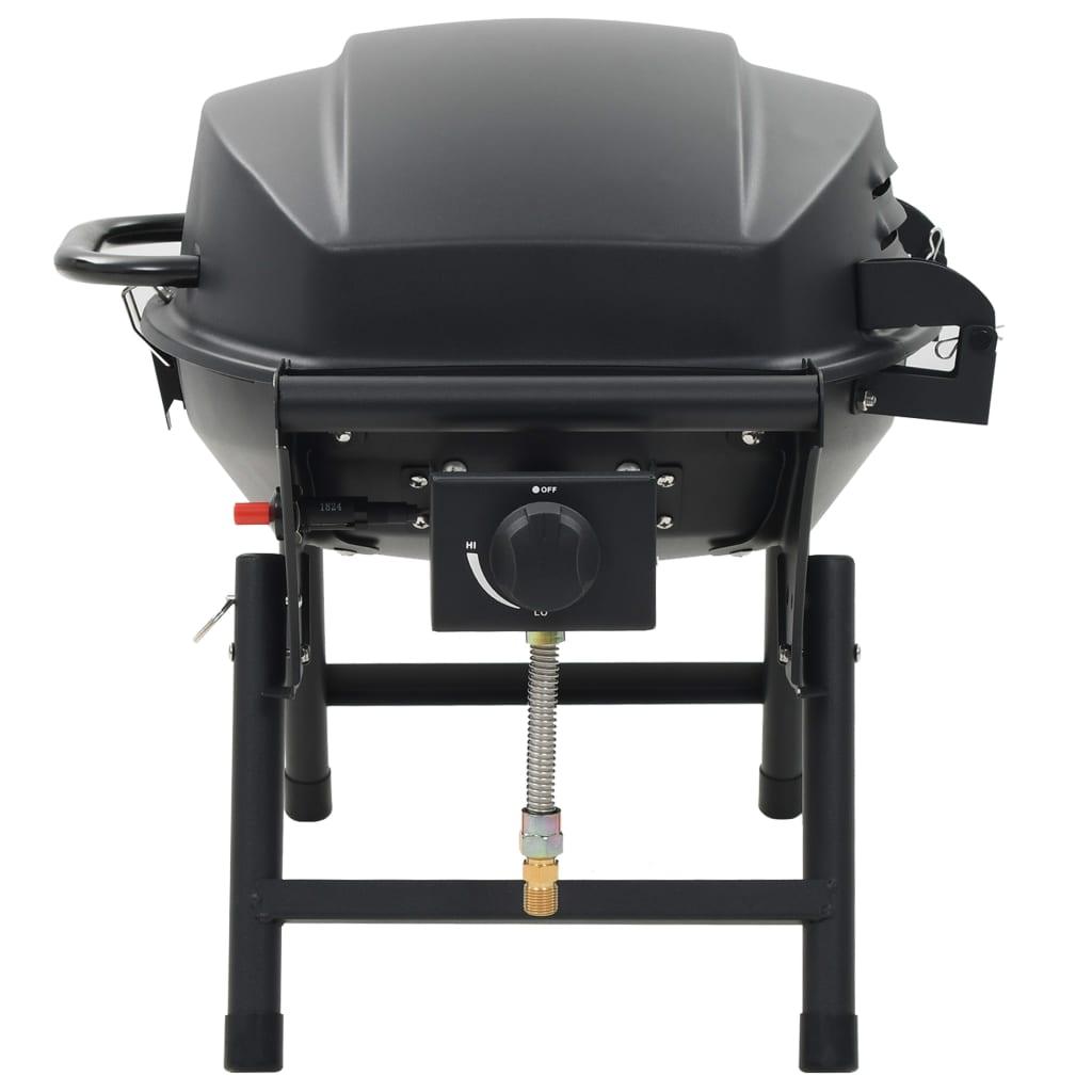 Portable Gas Bbq Grill With Cooking Zone Black