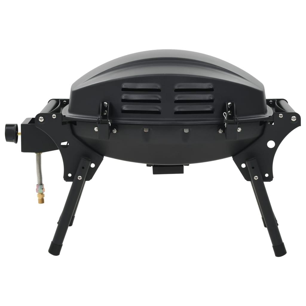 Portable Gas Bbq Grill With Cooking Zone Black