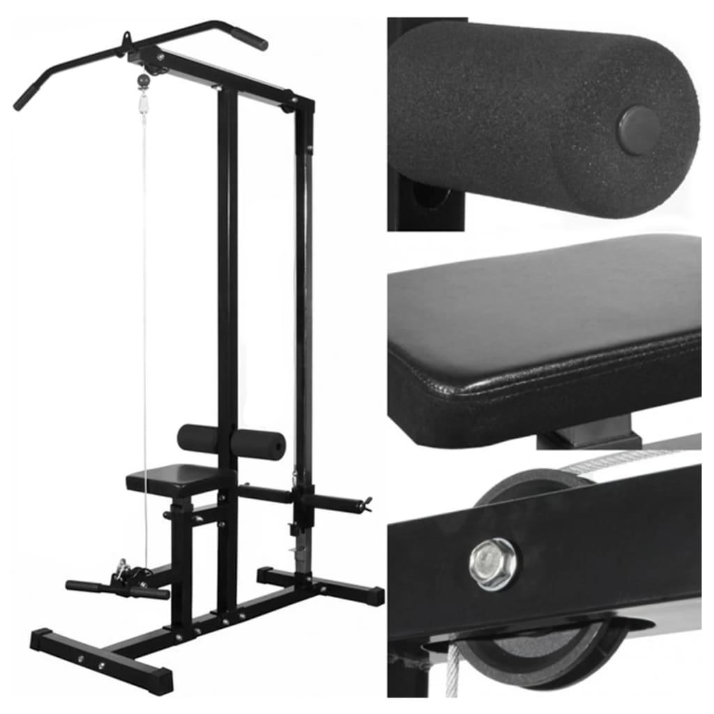 Power Tower With Barbell And Dumbbell Set