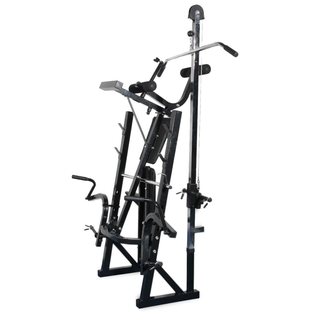 Workout Bench With Weight Rack, Barbell And Dumbbell Set 30.5Kg