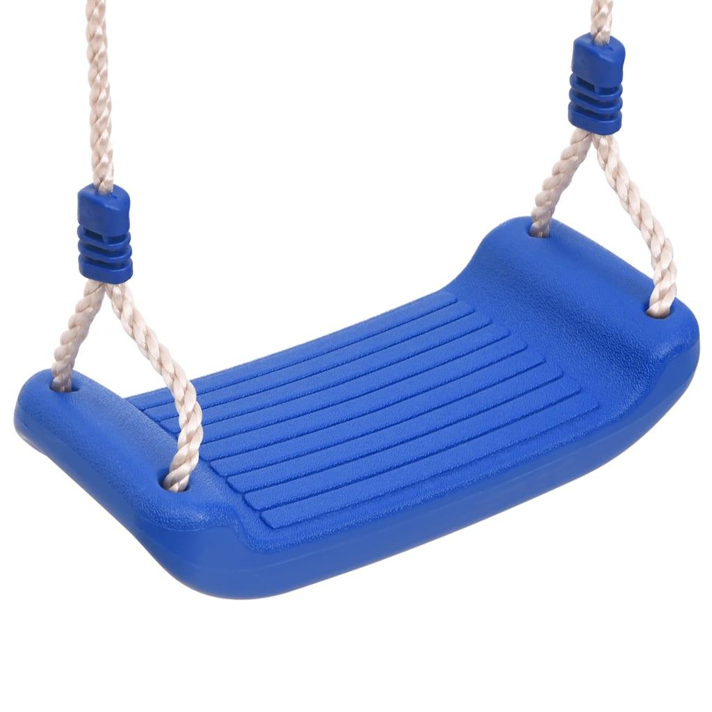 Swing Seat With Rope Ladder And Climbing Stones Blue Pe