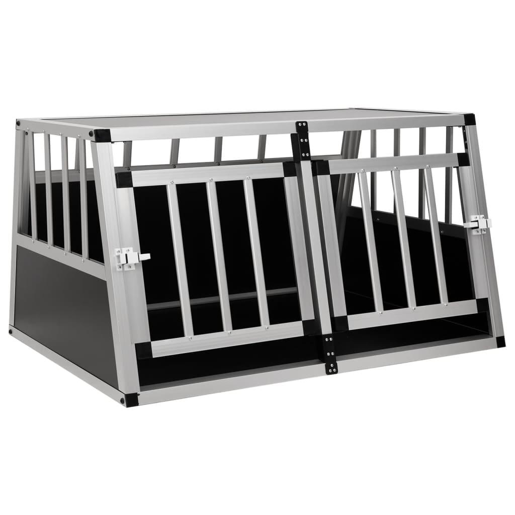 Trendyproduct.co.uk Dog Cage With Double Door vidaXL Animals & Pet Supplies Animals & Pet Supplies > Pet Supplies > Dog Supplies > Dog Houses Dog Houses Dog Supplies parcel Pet Supplies Silver vidaXL