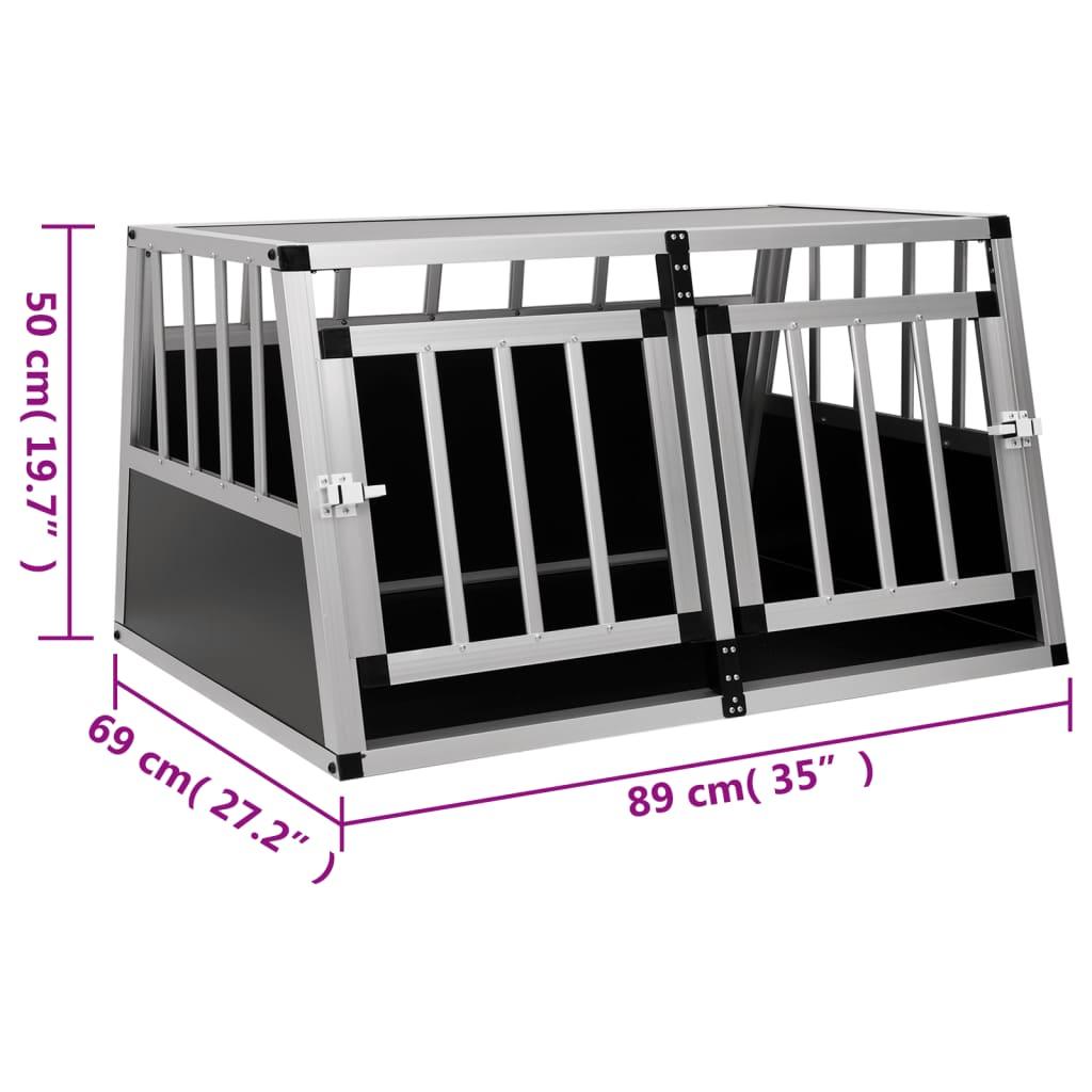 Trendyproduct.co.uk Dog Cage With Double Door vidaXL Animals & Pet Supplies Animals & Pet Supplies > Pet Supplies > Dog Supplies > Dog Houses Dog Houses Dog Supplies parcel Pet Supplies Silver vidaXL