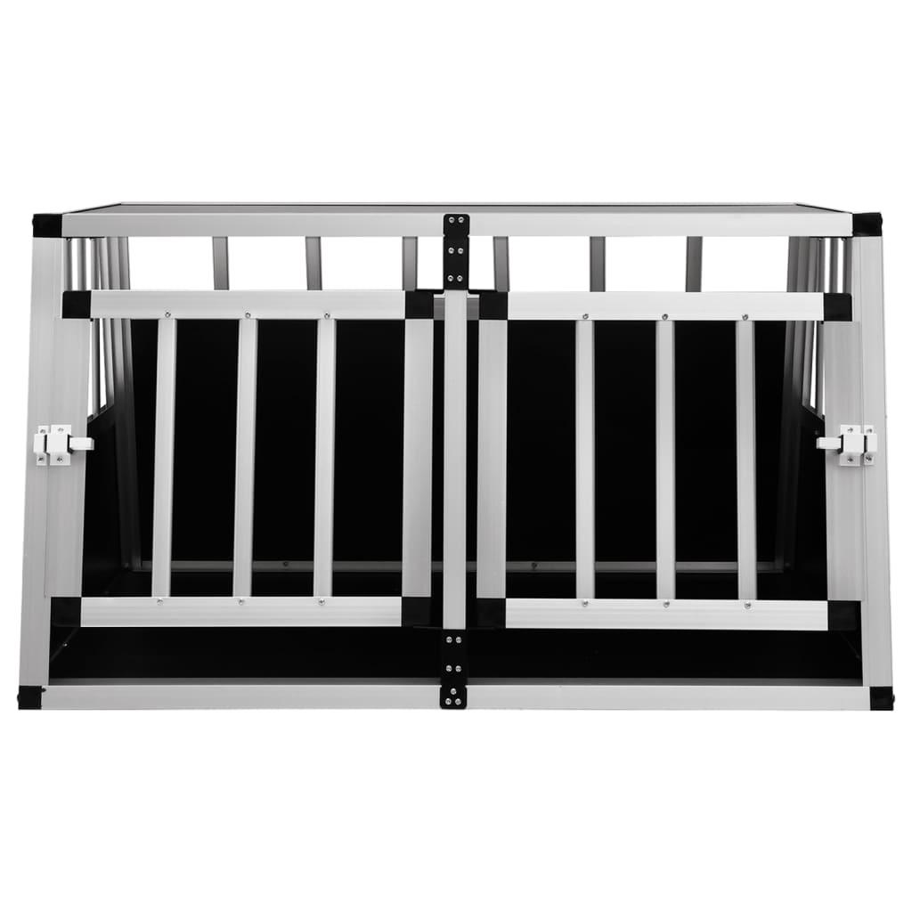 Trendyproduct.co.uk Dog Cage With Double Door vidaXL Animals & Pet Supplies Animals & Pet Supplies > Pet Supplies > Dog Supplies > Dog Houses Dog Houses Dog Supplies parcel Pet Supplies Silver vidaXL